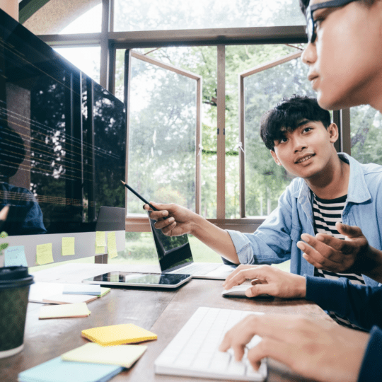 programmers working in front of computer