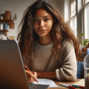 people studying online course on their laptop