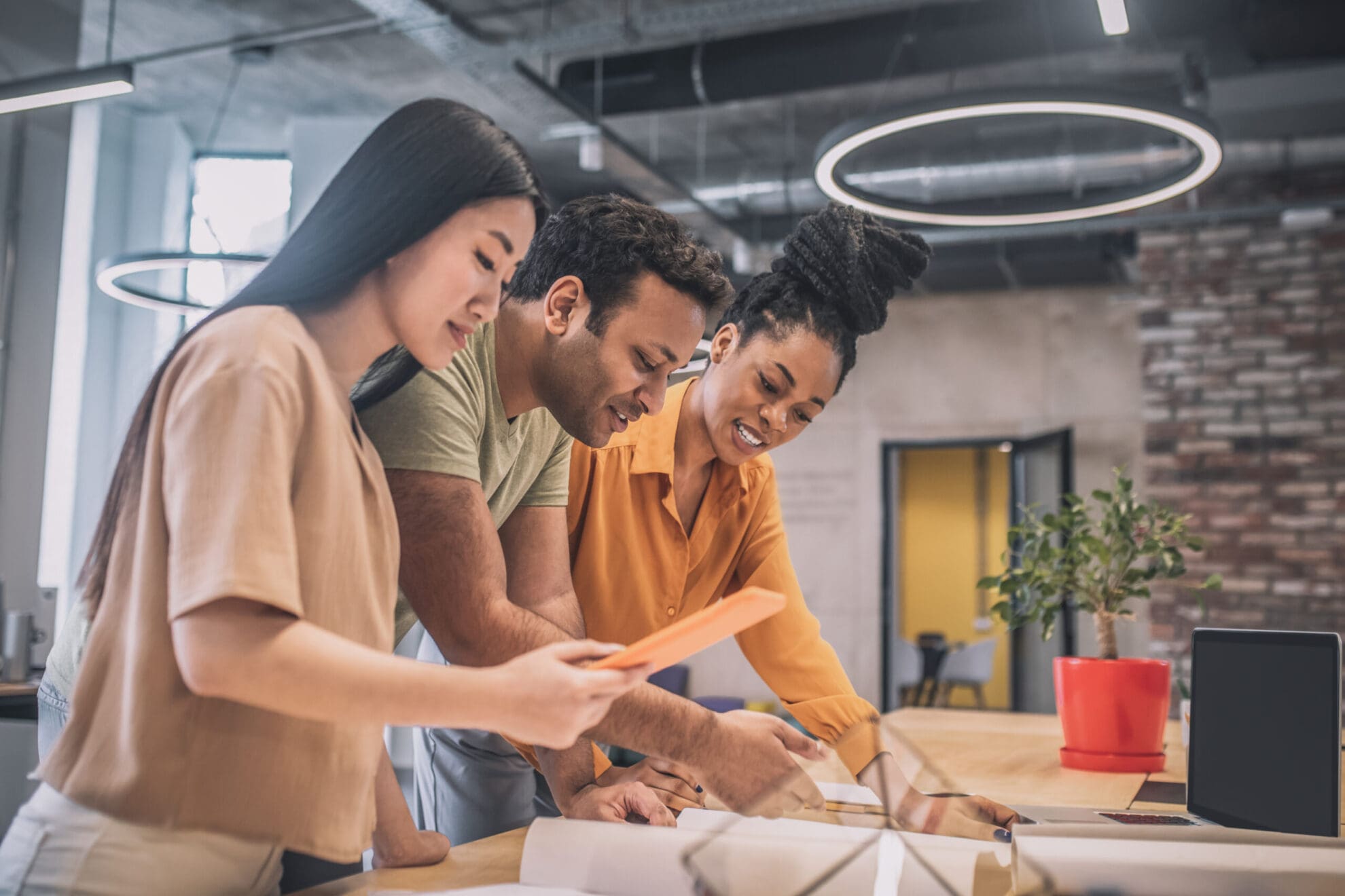 project management professionals planning a project in an office