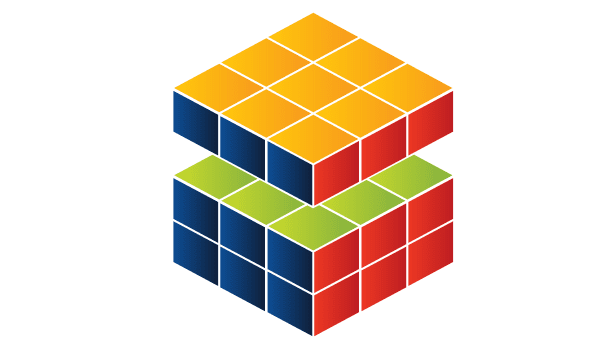 graphic icon of a rubric cube